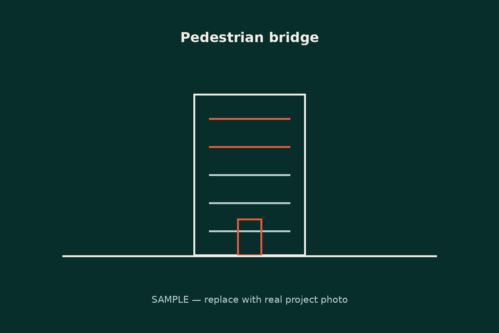 Pedestrian bridge to Laphto Mall