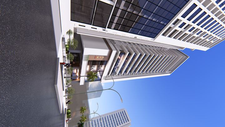 Commercial podium detail